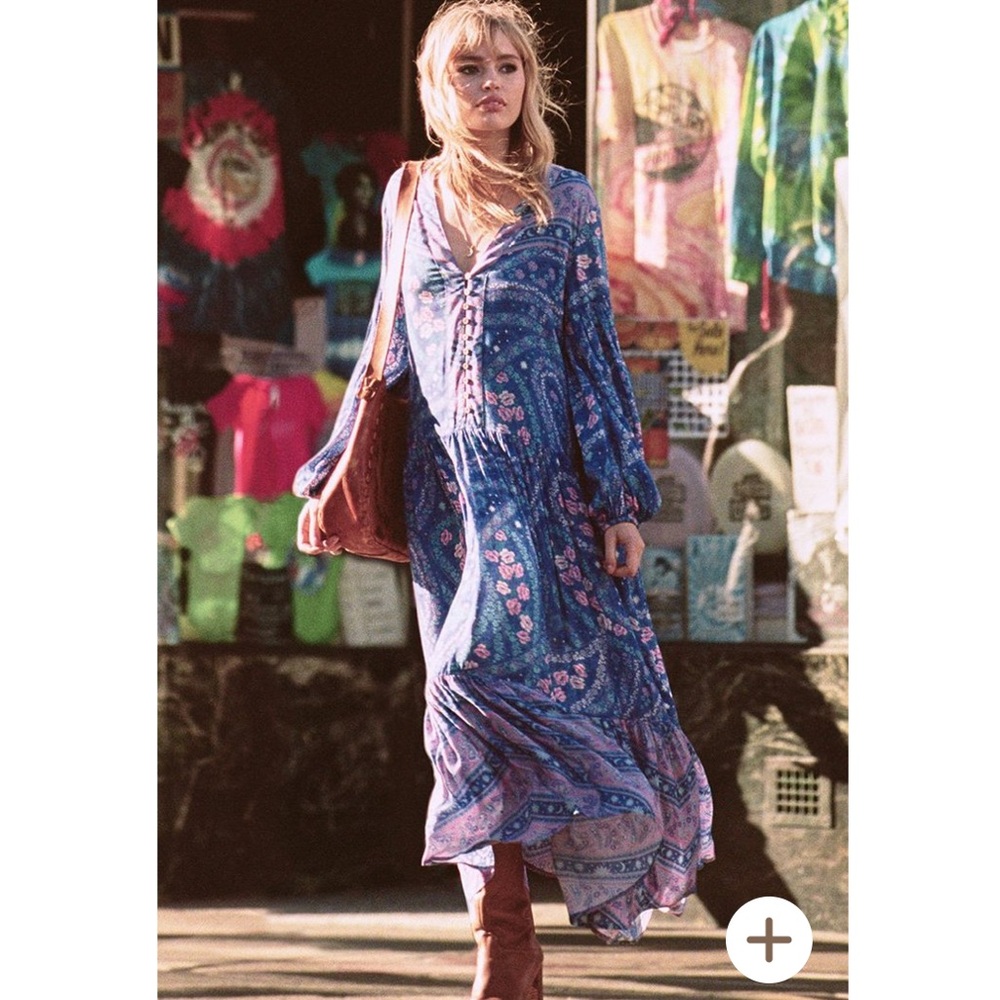 Spell & The Gypsy City Lights Gown Indigo XXS 💕 - Picture 3 of 8